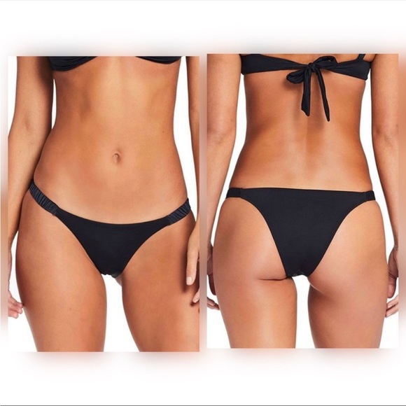 NWT Vitamin A Zuri Bikini Bottom in Black. MSRP $110. Size:4/XS - Picture 2 of 12